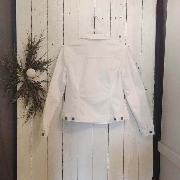 SOLD OUT Baccini White Jean Jacket Size Small - Picture 2 of 4